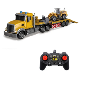 ماشین کنترلی تریلی حمل لودر بزرگ Remote Control TRANSPORT TRUCK مقیاس 1:24_اسباب بازی